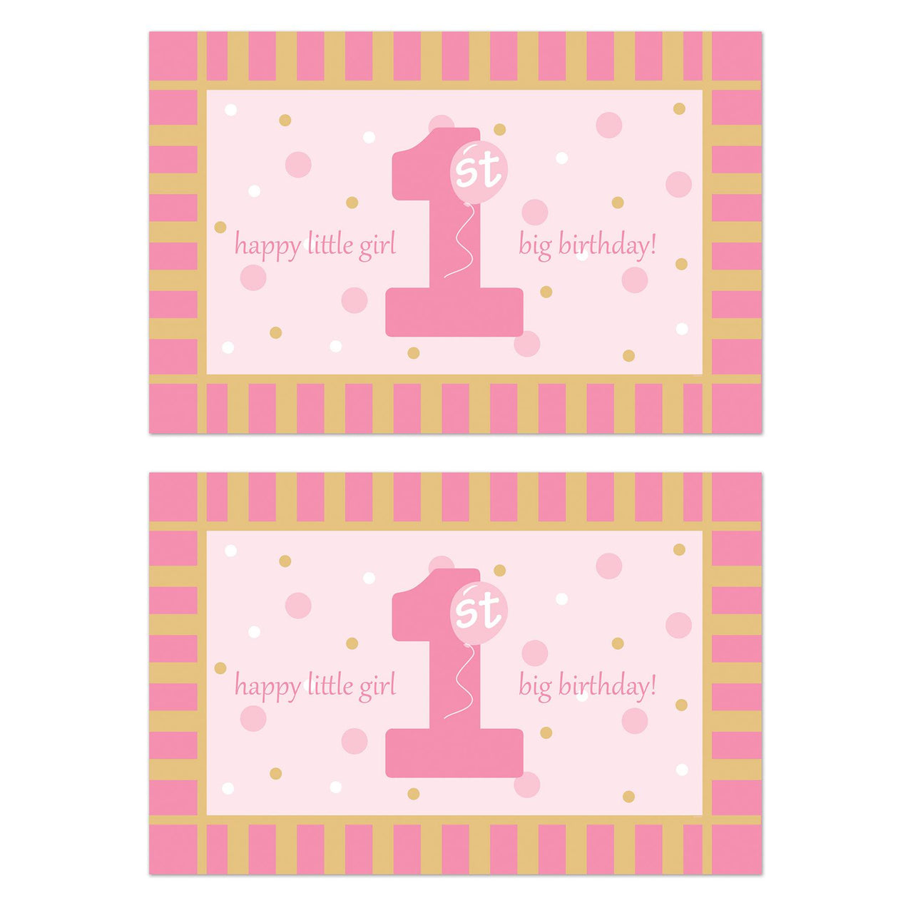 Bulk Plastic 1st Birthday Floor Mat (12 Pkgs Per Case) by Beistle