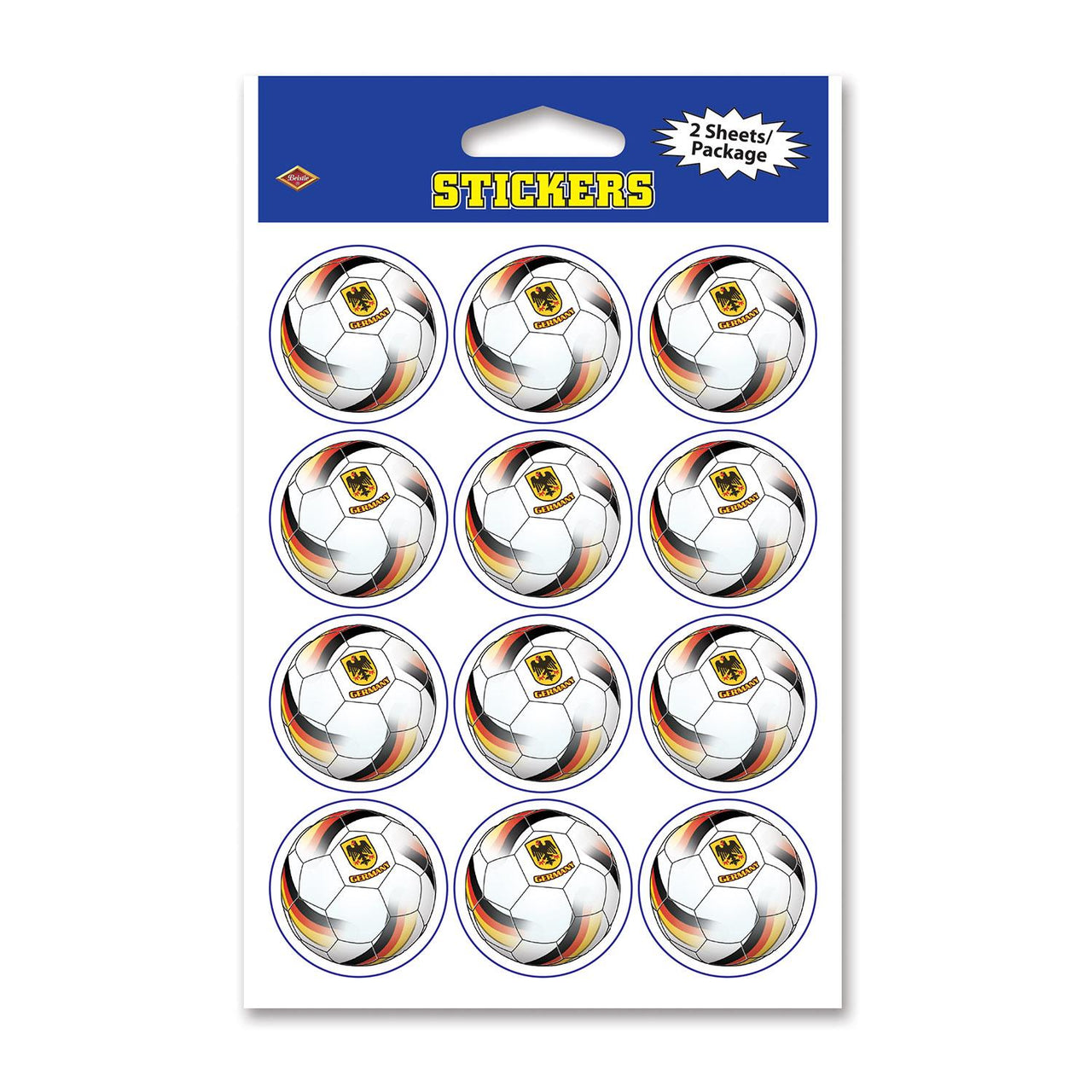 Beistle Party Stickers - Germany (2 Sheets/Pkg)