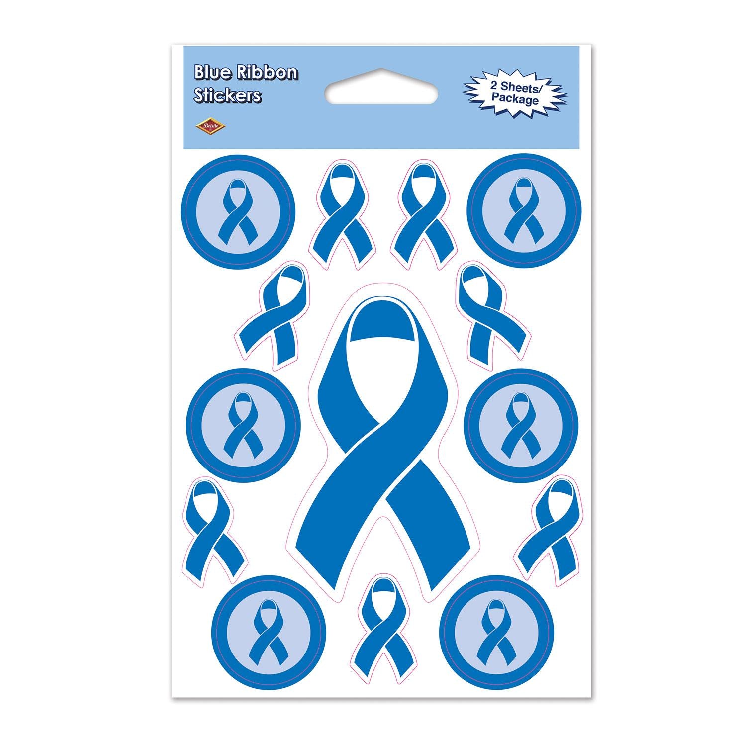 Beistle Blue Ribbon Party Stickers (2 Sheets/Pkg)
