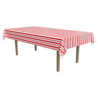 Beistle Striped Party Tablecover - plastic