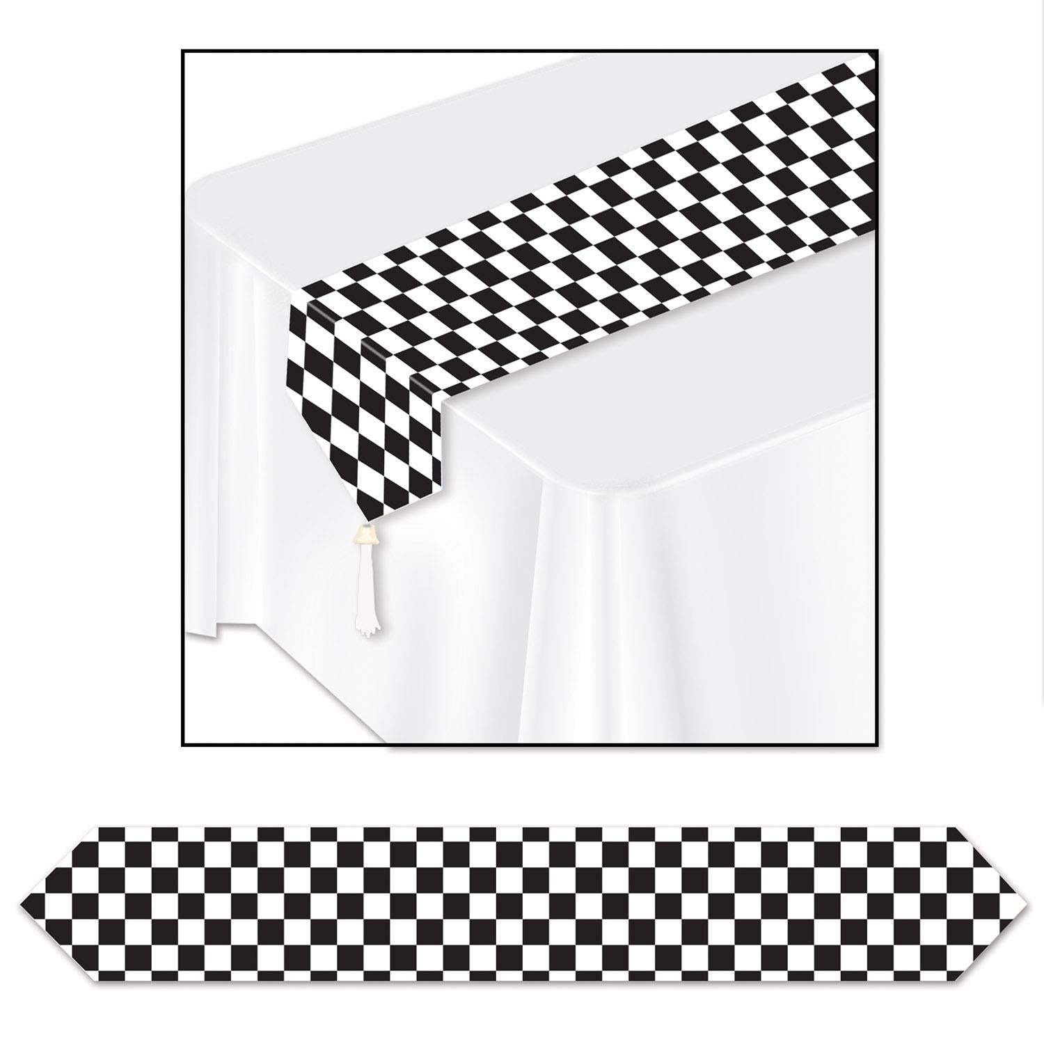 Beistle Printed Checkered Paper Party Table Runner