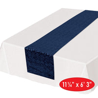 Bulk Sequined Table Runner - navy (Case of 12) by Beistle