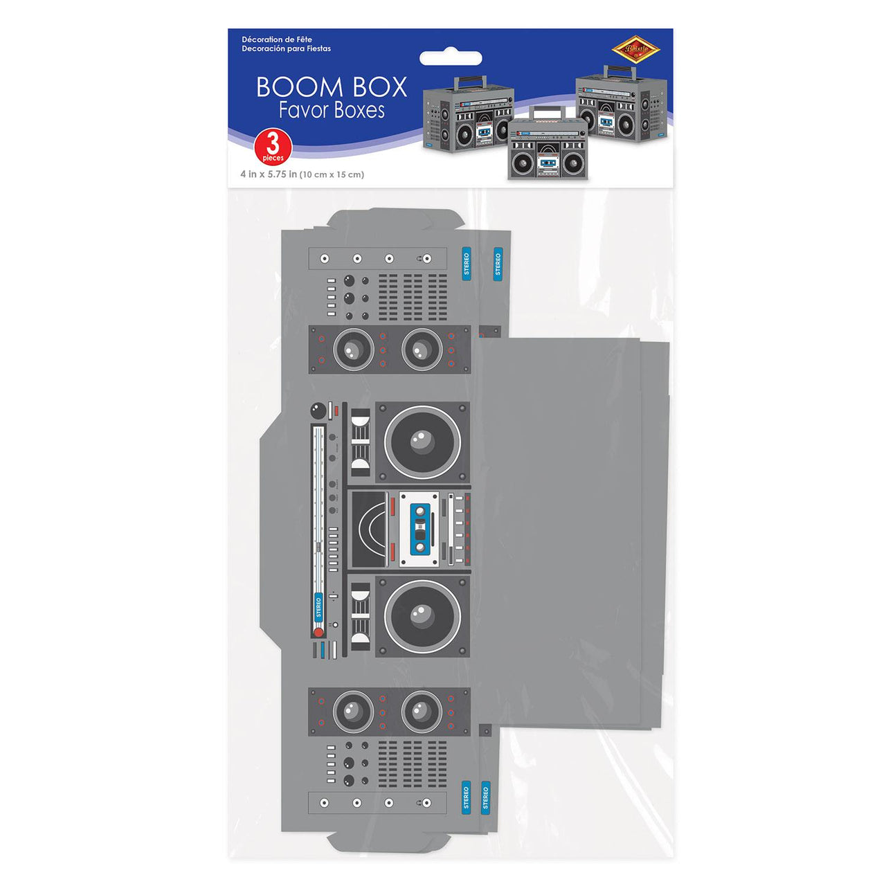 Bst Style Box 3 Count Boom Box Party Favor Boxes | Beistle – Bulk Party Supplies