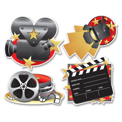 Beistle Movie Set Party Cutouts- Multicolor