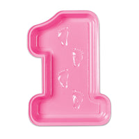 Beistle Plastic Baby's 1st Birthday Tray- Pink