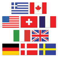 Beistle Mini International Flag Party Cutouts (10/Pkg)
