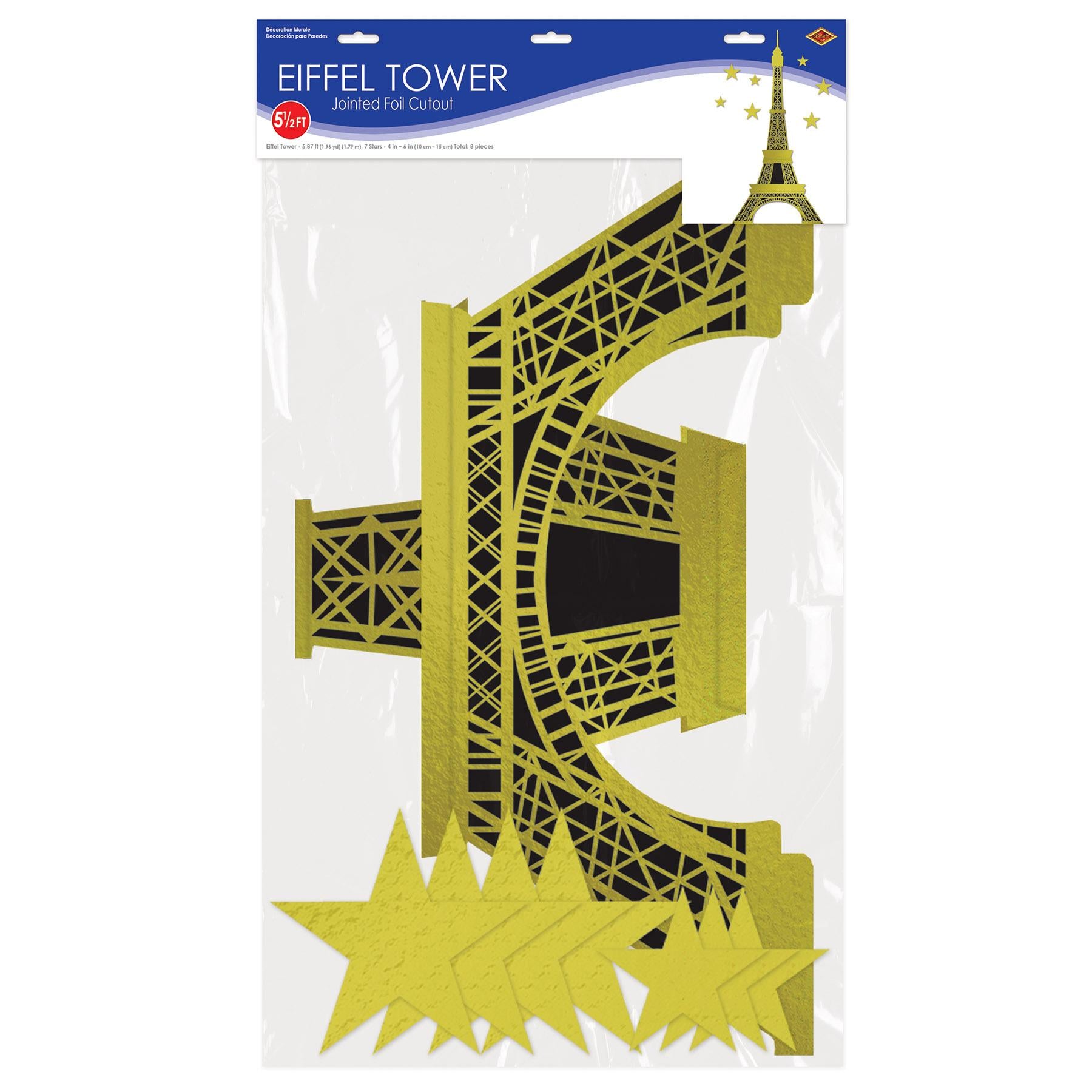Beistle Jointed Foil Eiffel Tower Party Decoration