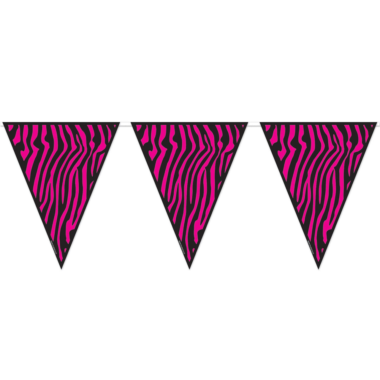 Zebra Print Pennant Banner