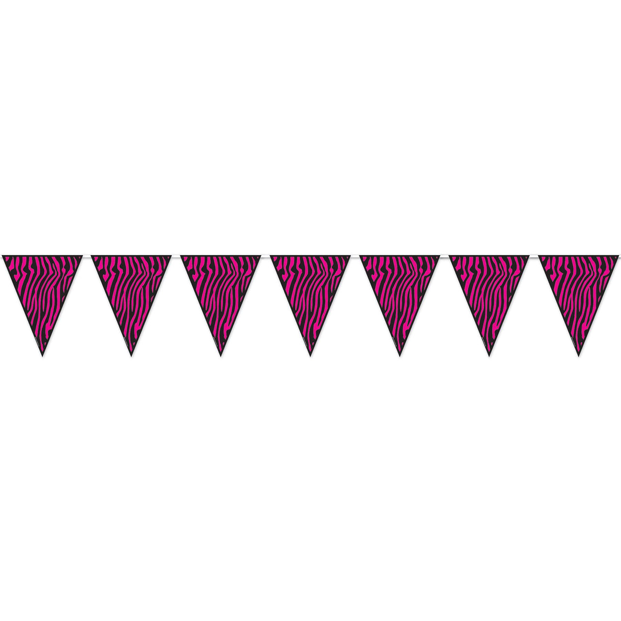 Beistle Zebra Print Pennant Banner