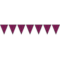 Beistle Zebra Print Pennant Banner