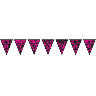 Beistle Zebra Print Pennant Banner