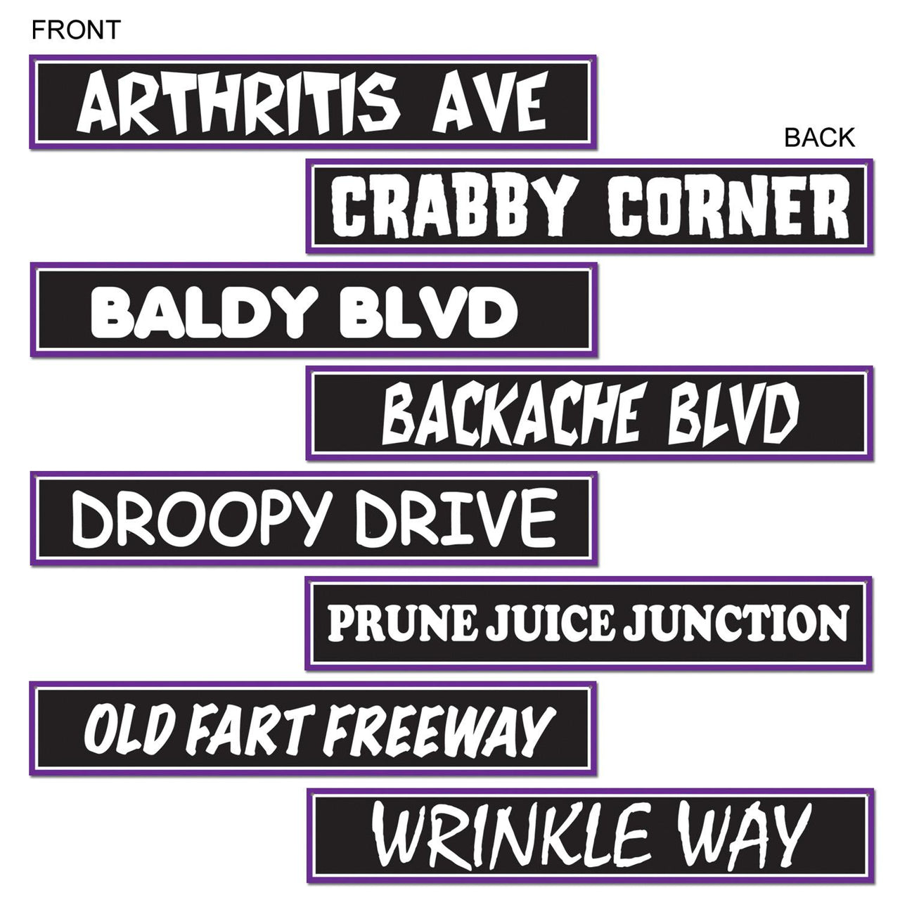 Beistle Over The Hill Birthday Street Sign Cutouts (4/Pkg)