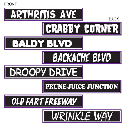 Beistle Over The Hill Birthday Street Sign Cutouts (4/Pkg)