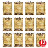 Western Wanted Sign - slotted to hold 8'x 11' photo