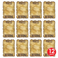 Western Wanted Sign - slotted to hold 8'x 11' photo