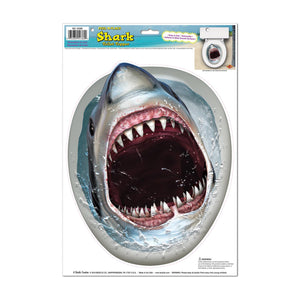 Shark Party Theme Toilet Seat Cover Peel 'N Place Clings