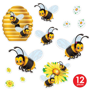 Bulk Bumblebee Clings (12 Sheets Per Case) by Beistle