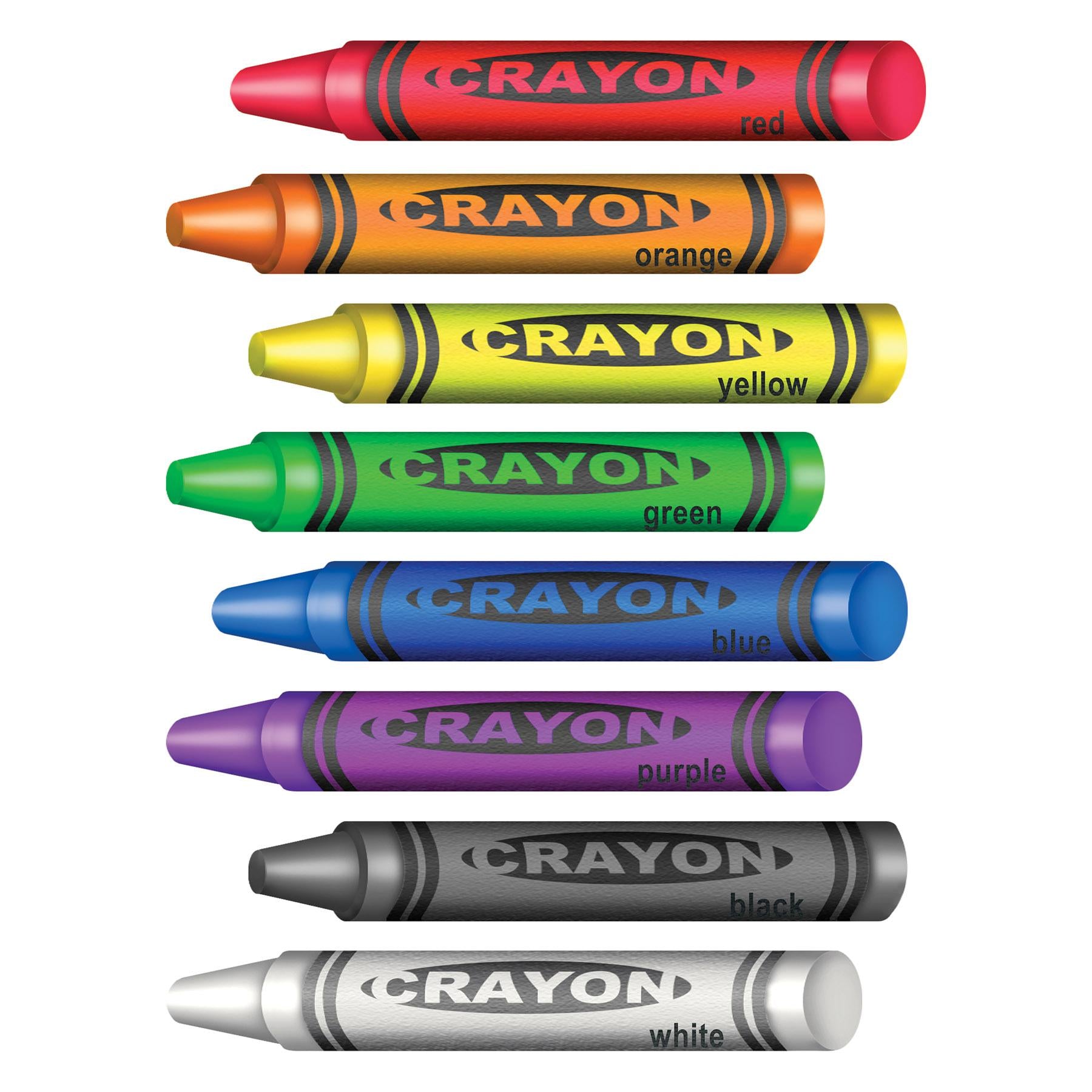Beistle Crayons Party Peel 'N Place Clings (8/Sheet)