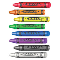 Beistle Crayons Party Peel 'N Place Clings (8/Sheet)