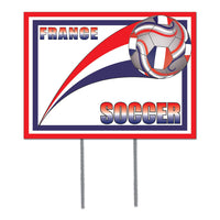 Beistle Soccer Party Plastic Yard Sign - France