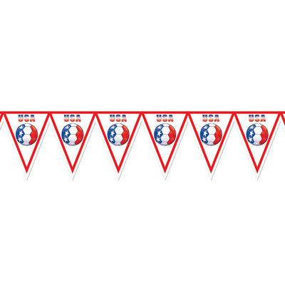 Beistle Soccer Party Pennant Banner - United States