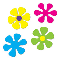 Beistle Retro Flower Party Cutouts (4/Pkg)