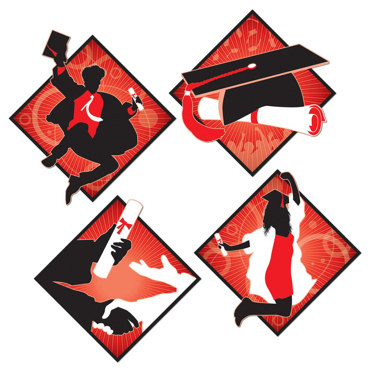 Beistle Graduation Party Cutouts (4/Pkg)