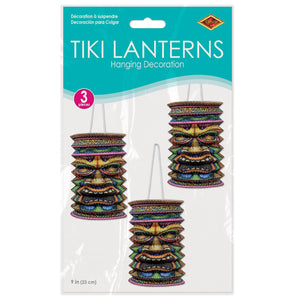 Bulk Tiki Paper Lanterns (Case of 18) by Beistle