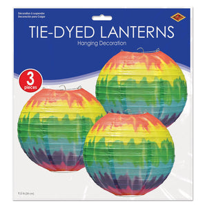 Bulk Tie-Dyed Paper Lanterns (Case of 18) by Beistle