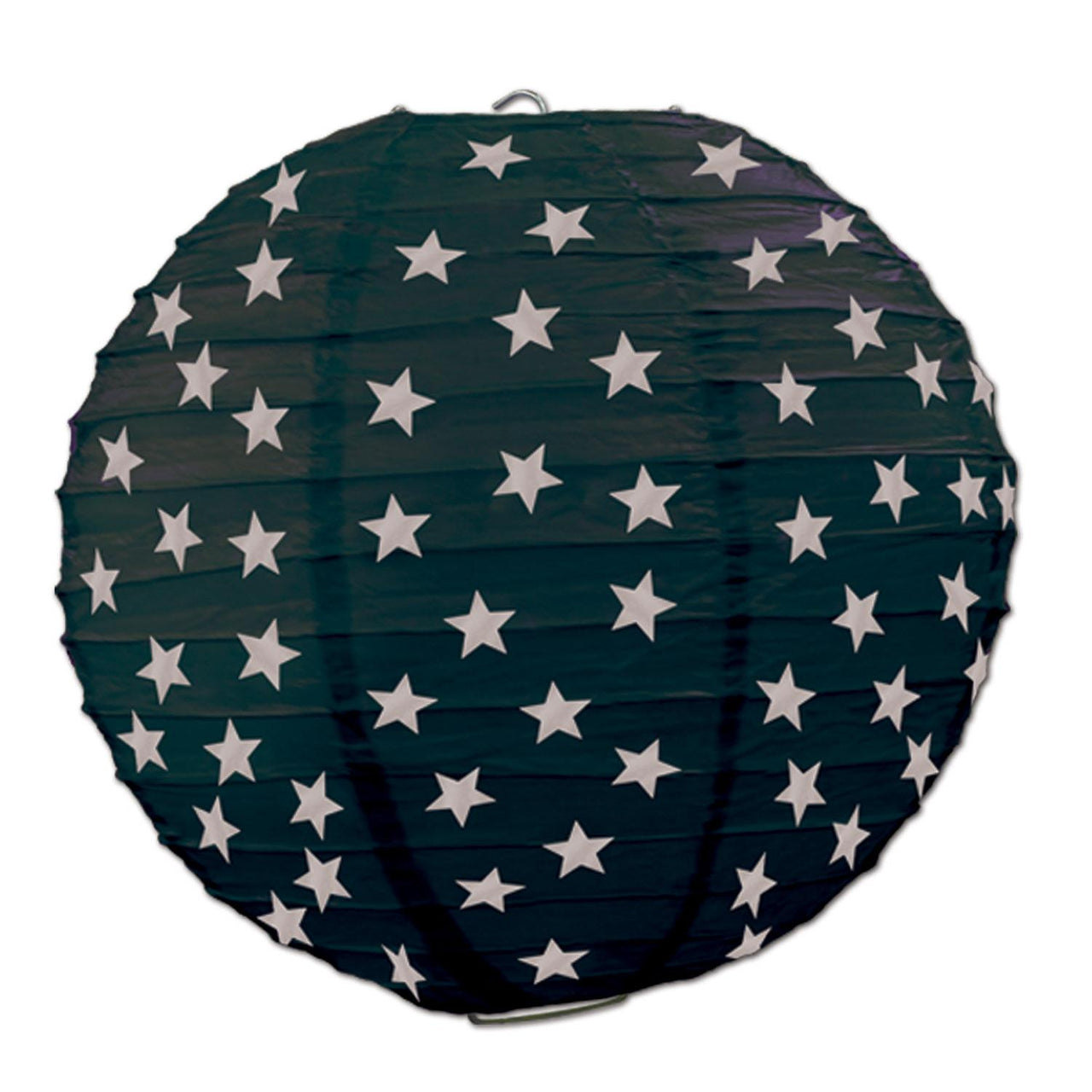 Beistle Star Paper Party Lanterns - black & silver (3/Pkg)