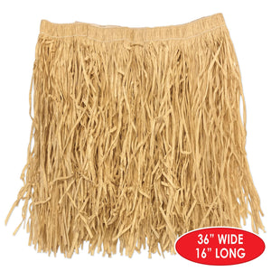 Bulk Natural Colored Adult Mini Hula Skirt (Case of 12) by Beistle