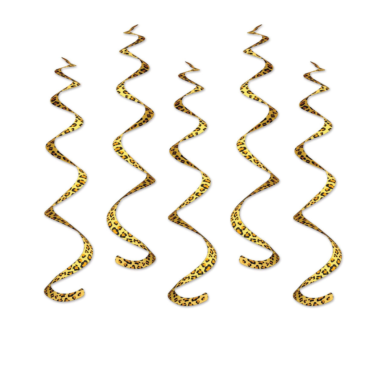 Beistle Printed Leopard Print Party Whirls (5/Pkg)