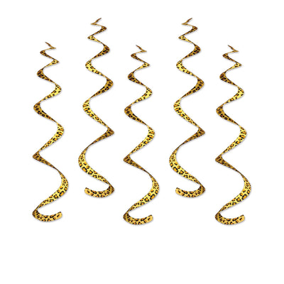 Beistle Printed Leopard Print Party Whirls (5/Pkg)