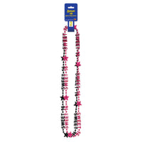 Sweet 16 Bead Necklaces, Assorted black and cerise 