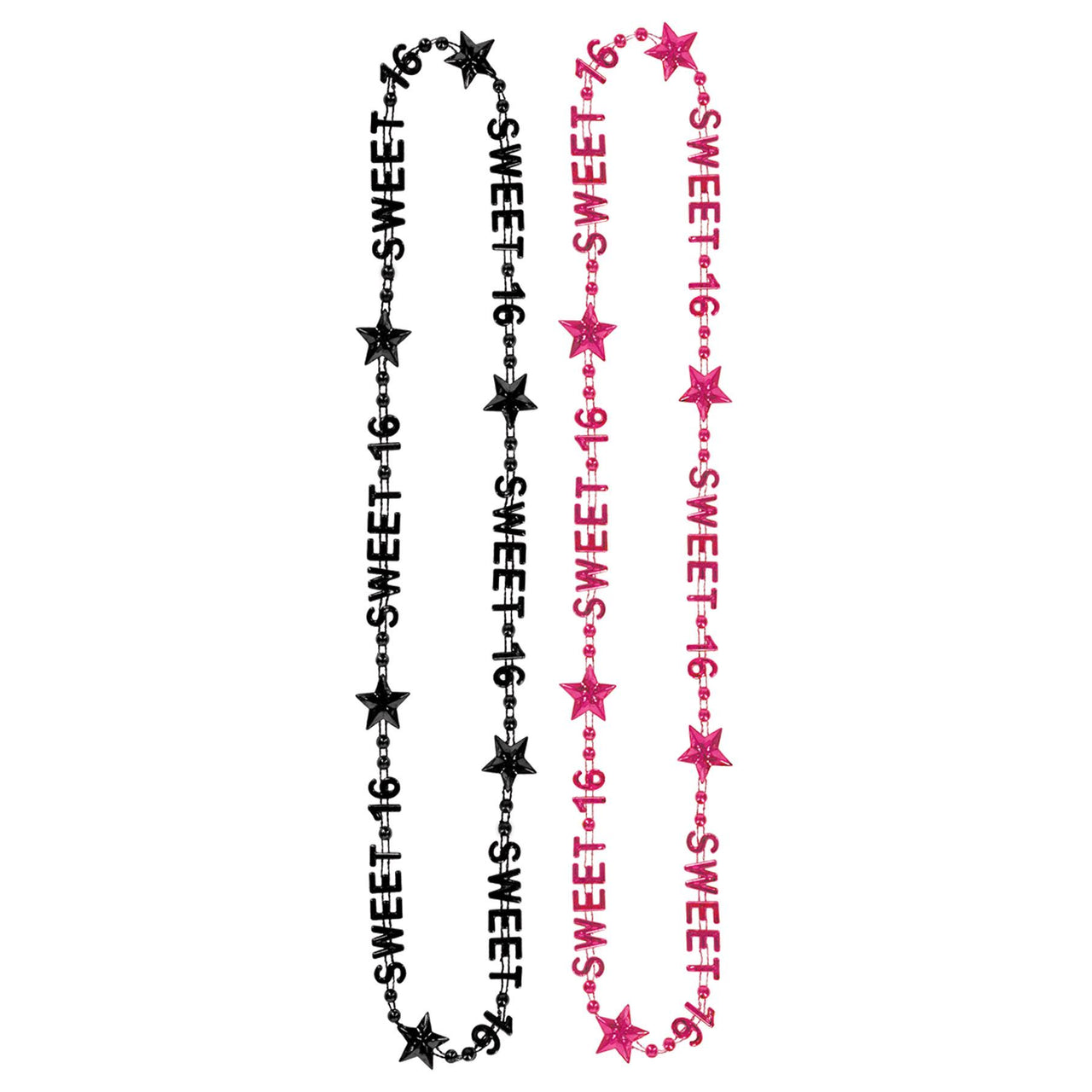 Beistle Sweet 16 Birthday Party Bead Necklaces (2/Pkg)