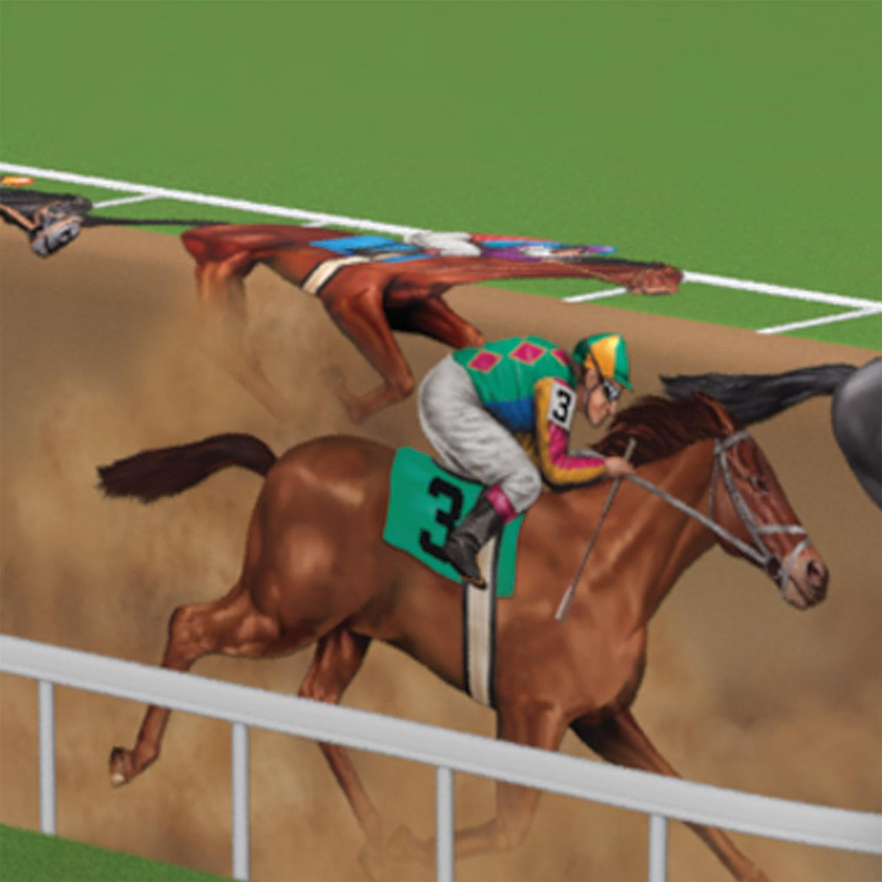 Bulk Horse Racing Tablecover (Case of 12) by Beistle