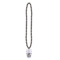 Beistle Graduation Party Bead Necklaces with Grad Glass - black