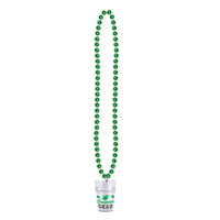 Beistle Graduation Party Bead Necklaces with Grad Glass - green