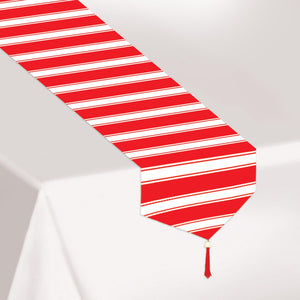 Beistle Printed Red & White Stripes Party Paper Table Runner