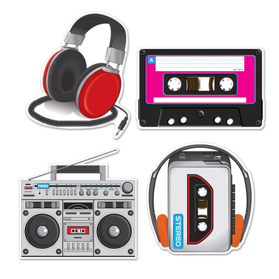 Beistle Cassette Player Party Cutouts (4/Pkg)