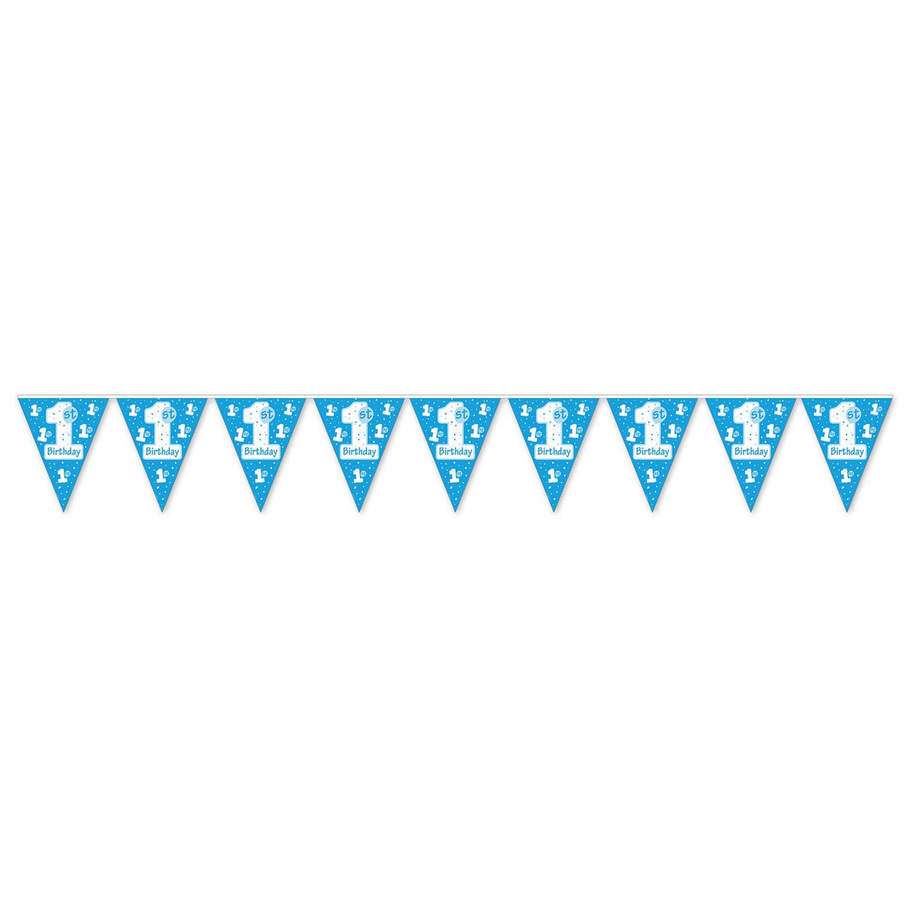 Beistle 1st Birthday Party Pennant Banner - Light blue