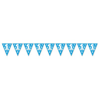 Beistle 1st Birthday Party Pennant Banner - Light blue