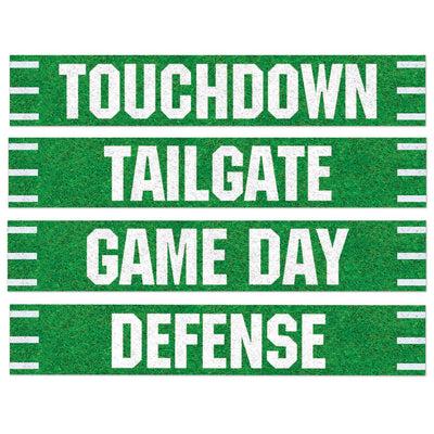 Beistle Football Party Street Sign Cutouts (4/Pkg)
