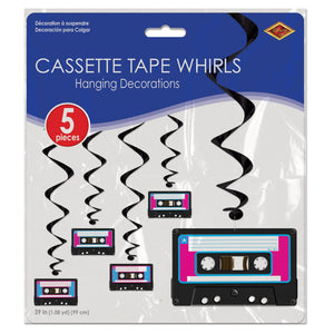 Bulk Cassette Tape Whirls (6/Case) by Beistle