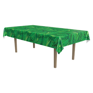 Beistle Luau Party Palm Leaf Tablecover- Green