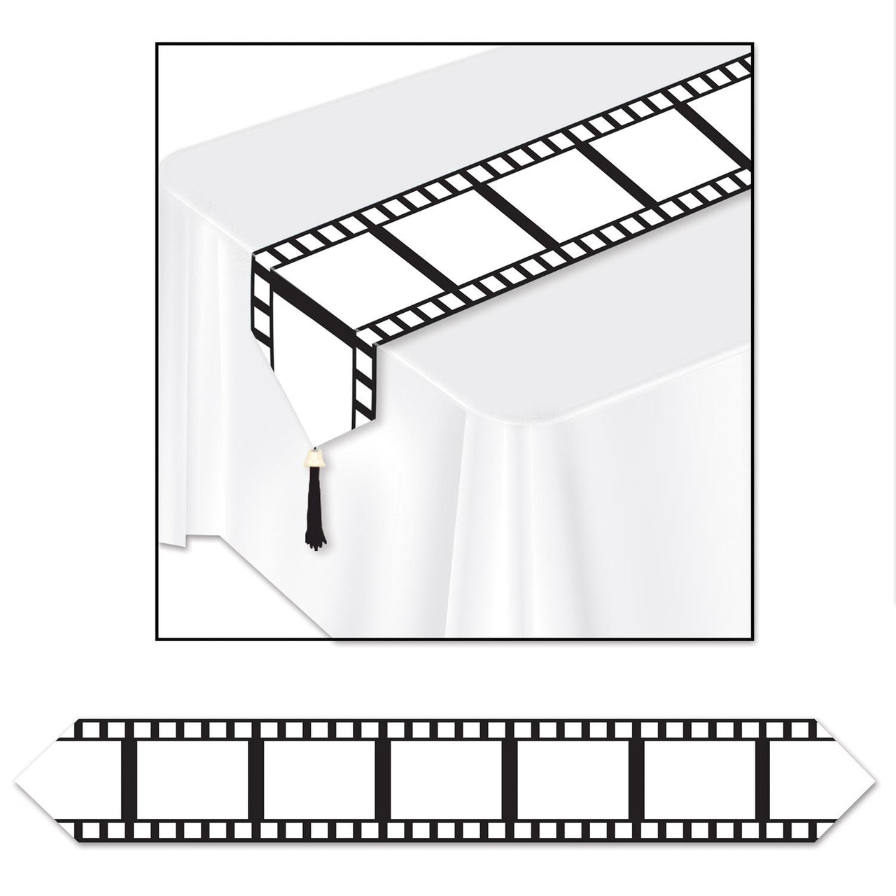 Beistle Printed Filmstrip Party Paper Table Runner