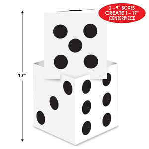 3-D Dice Stacking Centerpiece, party supplies, decorations, The Beistle Company, Casino, Bulk, Casino Party Supplies, Casino Party Decorations 