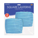 Square Paper Lanterns Turquoise, party supplies, decorations, The Beistle Company, General Occasion, Bulk, General Party Decorations, Paper Lanterns