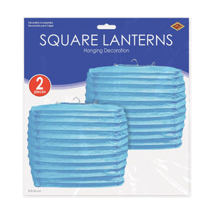 Square Paper Lanterns Turquoise, party supplies, decorations, The Beistle Company, General Occasion, Bulk, General Party Decorations, Paper Lanterns
