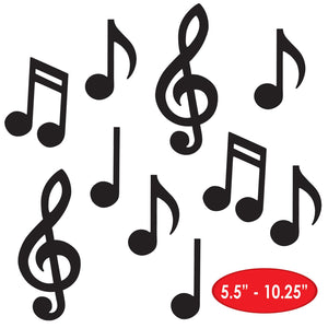 Bulk Mini Musical Notes Silhouettes (Case of 240) by Beistle